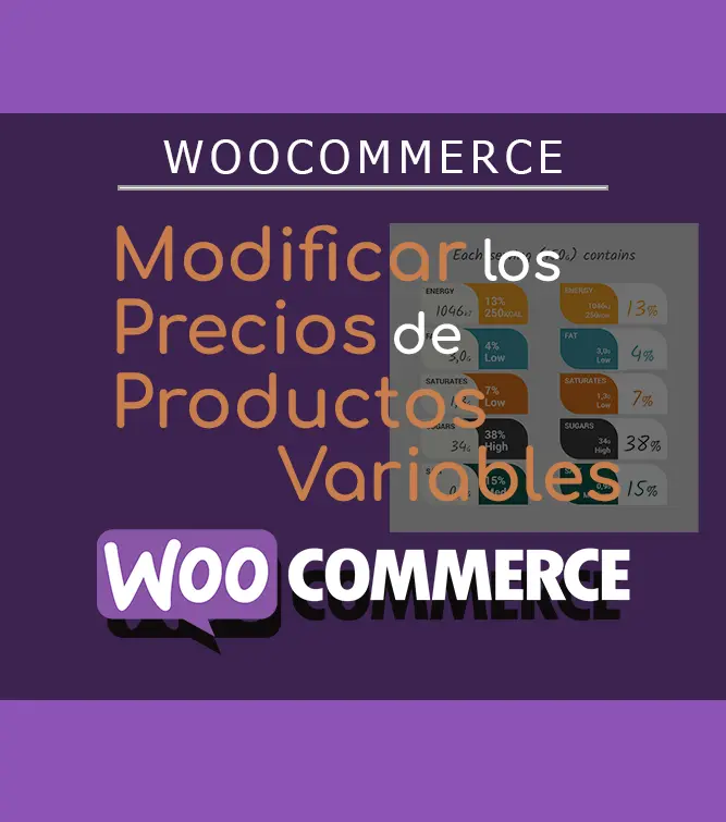 Modificar el precio del producto de un producto variable en WooCommerce