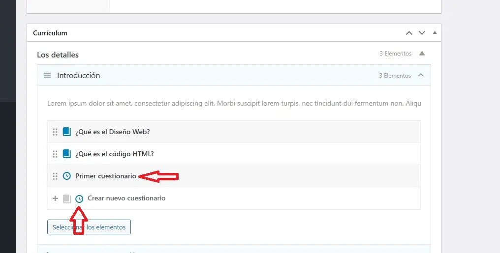 Crear Cuestionario en el editor clásico Crear Cuestionario en el editor clásico