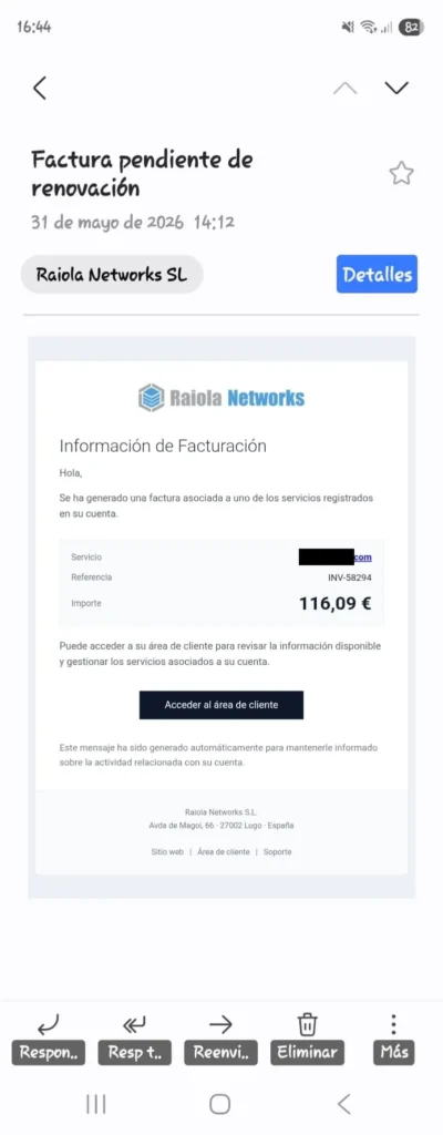 El falso aviso de Raiola Networks