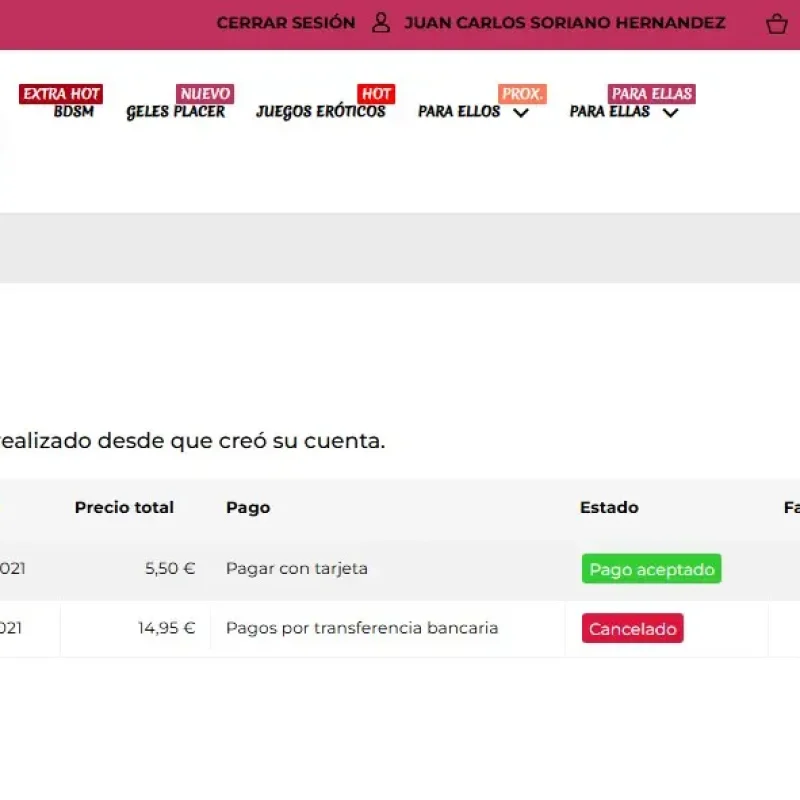 Historial de Pedidos